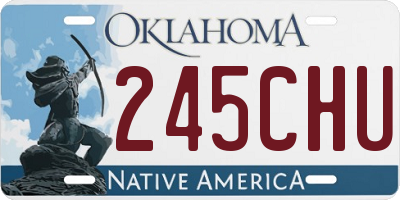 OK license plate 245CHU