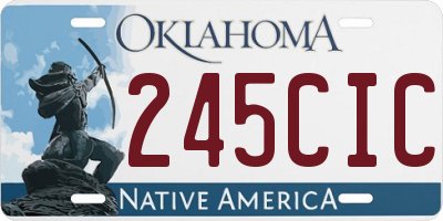 OK license plate 245CIC