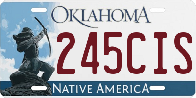 OK license plate 245CIS