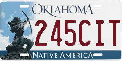 OK license plate 245CIT
