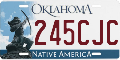 OK license plate 245CJC
