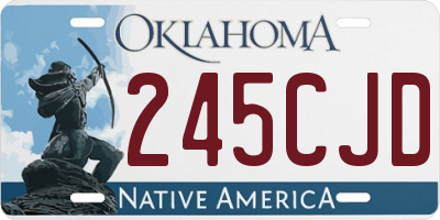 OK license plate 245CJD