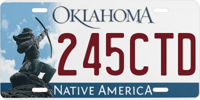 OK license plate 245CTD
