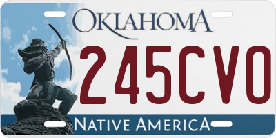 OK license plate 245CVO