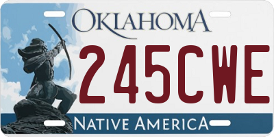 OK license plate 245CWE
