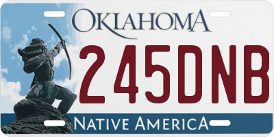 OK license plate 245DNB