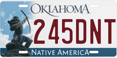 OK license plate 245DNT