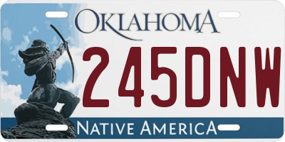 OK license plate 245DNW