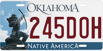OK license plate 245DOH