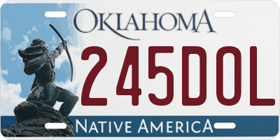 OK license plate 245DOL