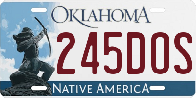 OK license plate 245DOS