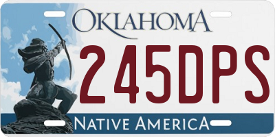OK license plate 245DPS