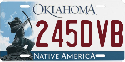 OK license plate 245DVB