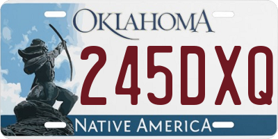 OK license plate 245DXQ