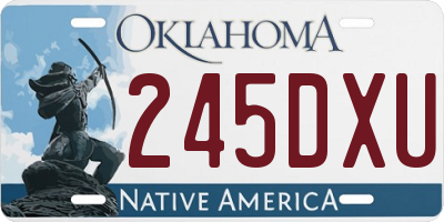 OK license plate 245DXU