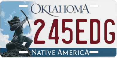 OK license plate 245EDG