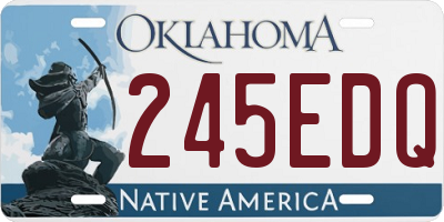 OK license plate 245EDQ