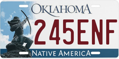 OK license plate 245ENF