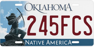 OK license plate 245FCS