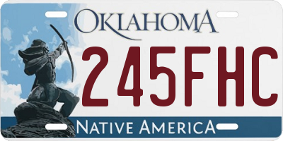 OK license plate 245FHC