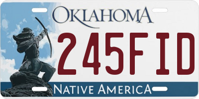 OK license plate 245FID