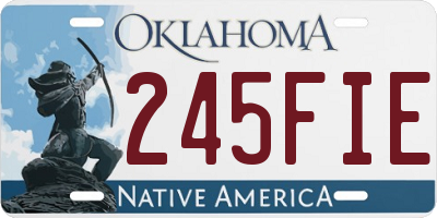 OK license plate 245FIE