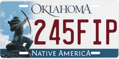 OK license plate 245FIP