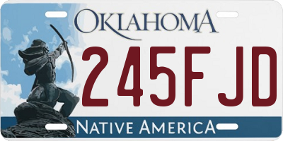 OK license plate 245FJD