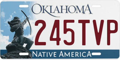 OK license plate 245TVP