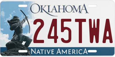 OK license plate 245TWA