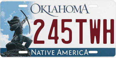 OK license plate 245TWH
