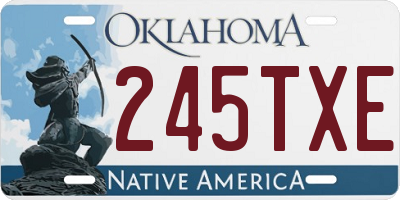 OK license plate 245TXE