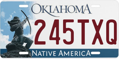 OK license plate 245TXQ
