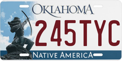 OK license plate 245TYC