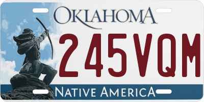 OK license plate 245VQM
