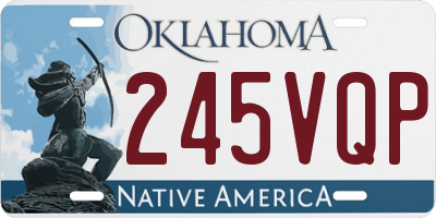 OK license plate 245VQP