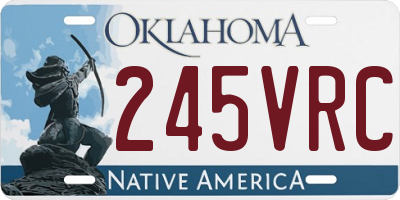 OK license plate 245VRC