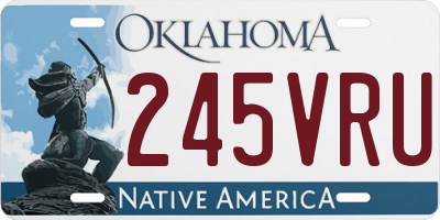 OK license plate 245VRU