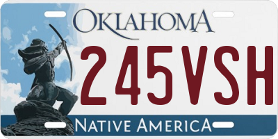 OK license plate 245VSH