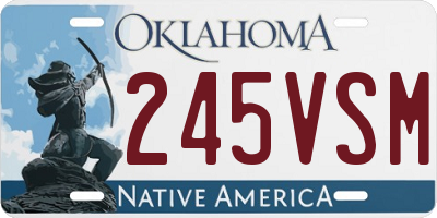 OK license plate 245VSM