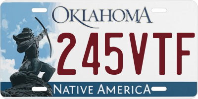 OK license plate 245VTF
