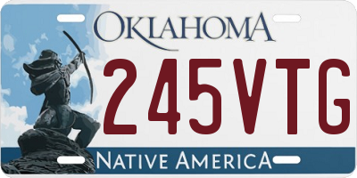 OK license plate 245VTG