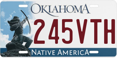OK license plate 245VTH