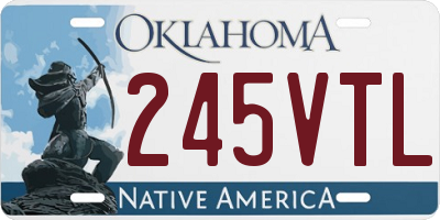 OK license plate 245VTL