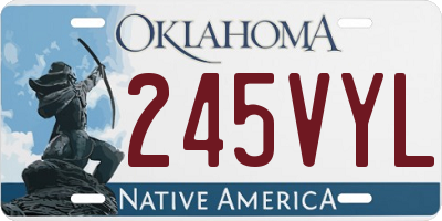 OK license plate 245VYL