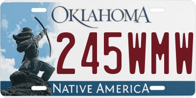 OK license plate 245WMW
