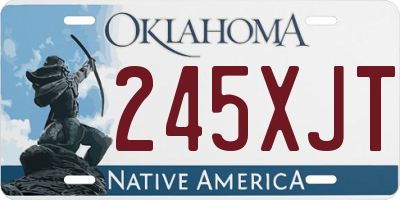 OK license plate 245XJT
