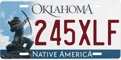 OK license plate 245XLF