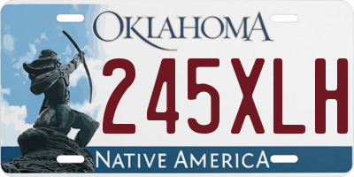 OK license plate 245XLH