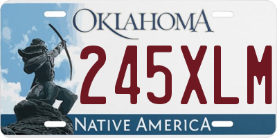 OK license plate 245XLM